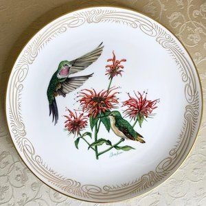 Edward Marshall Boehm Hummingbird Hand-crafted Bone China Plate Collection